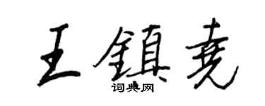 王正良王鎮堯行書個性簽名怎么寫