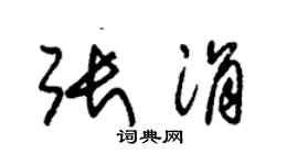 朱錫榮張涓草書個性簽名怎么寫