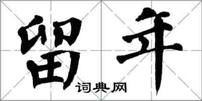 翁闓運留年楷書怎么寫