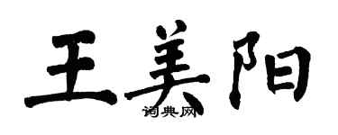 翁闓運王美陽楷書個性簽名怎么寫
