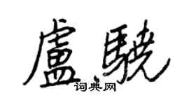 王正良盧驍行書個性簽名怎么寫