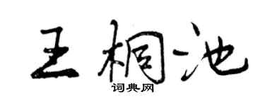 曾慶福王桐池行書個性簽名怎么寫