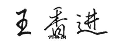 駱恆光王香進行書個性簽名怎么寫