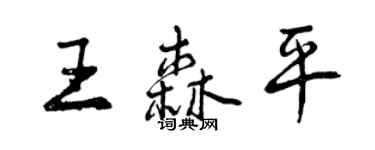 曾慶福王森平行書個性簽名怎么寫