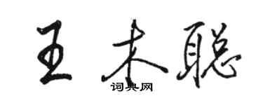 駱恆光王木聰行書個性簽名怎么寫