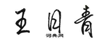 駱恆光王日青行書個性簽名怎么寫