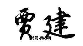 胡問遂賈建行書個性簽名怎么寫