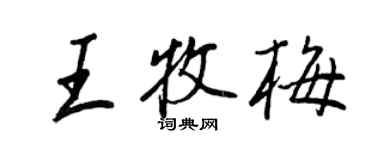 王正良王牧梅行書個性簽名怎么寫