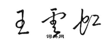 駱恆光王雲虹草書個性簽名怎么寫