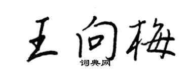 王正良王向梅行書個性簽名怎么寫