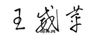 駱恆光王威苹草書個性簽名怎么寫