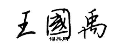 王正良王國禹行書個性簽名怎么寫