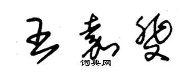 朱錫榮王嘉斐草書個性簽名怎么寫