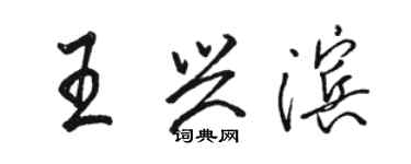 駱恆光王興濱行書個性簽名怎么寫