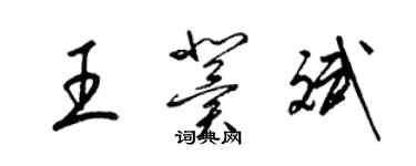 梁錦英王冀斌草書個性簽名怎么寫