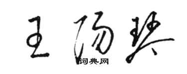 駱恆光王陽琴草書個性簽名怎么寫