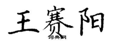 丁謙王賽陽楷書個性簽名怎么寫