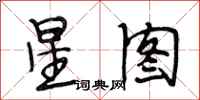 段相林星圖行書怎么寫