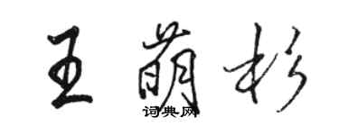 駱恆光王萌杉行書個性簽名怎么寫