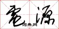 朱錫榮電源草書怎么寫