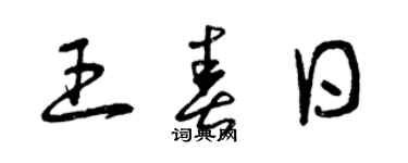 曾慶福王春日草書個性簽名怎么寫