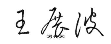 駱恆光王展波草書個性簽名怎么寫