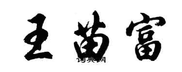 胡問遂王苗富行書個性簽名怎么寫