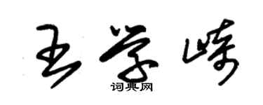 朱錫榮王學崎草書個性簽名怎么寫