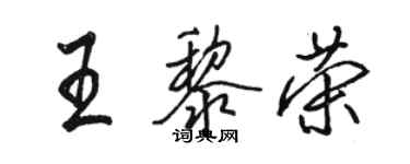 駱恆光王黎榮行書個性簽名怎么寫
