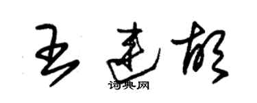 朱錫榮王連胡草書個性簽名怎么寫