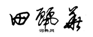 朱錫榮田麗華草書個性簽名怎么寫