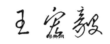 駱恆光王宏毅草書個性簽名怎么寫