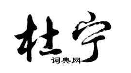 胡問遂杜寧行書個性簽名怎么寫