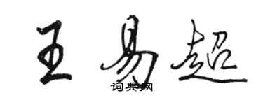 駱恆光王易超行書個性簽名怎么寫