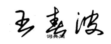 朱錫榮王春波草書個性簽名怎么寫