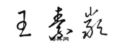 駱恆光王素嚴草書個性簽名怎么寫