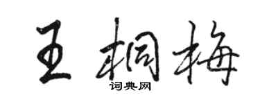 駱恆光王桐梅行書個性簽名怎么寫