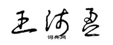 曾慶福王沛盈草書個性簽名怎么寫