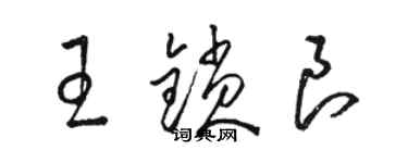 駱恆光王鎖良草書個性簽名怎么寫