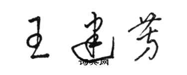 駱恆光王建芳草書個性簽名怎么寫