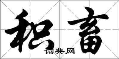 胡問遂積畜行書怎么寫