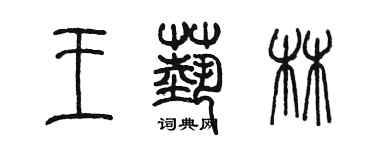 陳墨王藝林篆書個性簽名怎么寫