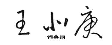 駱恆光王北庚草書個性簽名怎么寫