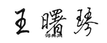 駱恆光王曙琴行書個性簽名怎么寫