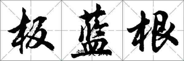 胡問遂板藍根行書怎么寫