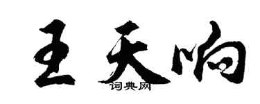 胡問遂王天響行書個性簽名怎么寫