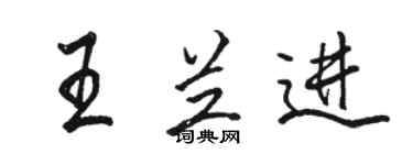 駱恆光王蘭進行書個性簽名怎么寫