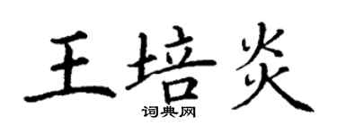 丁謙王培炎楷書個性簽名怎么寫