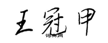 王正良王冠甲行書個性簽名怎么寫