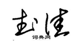 朱錫榮武佳草書個性簽名怎么寫